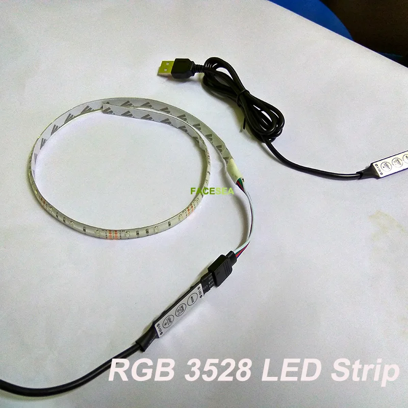1 м DC 5 в USB светодиодный RGB контроллер мини 3Key 4Pin пульт дистанционного управления диммер с иглой для SMD 5050 3528 5В RGB Разъем светодиодной ленты