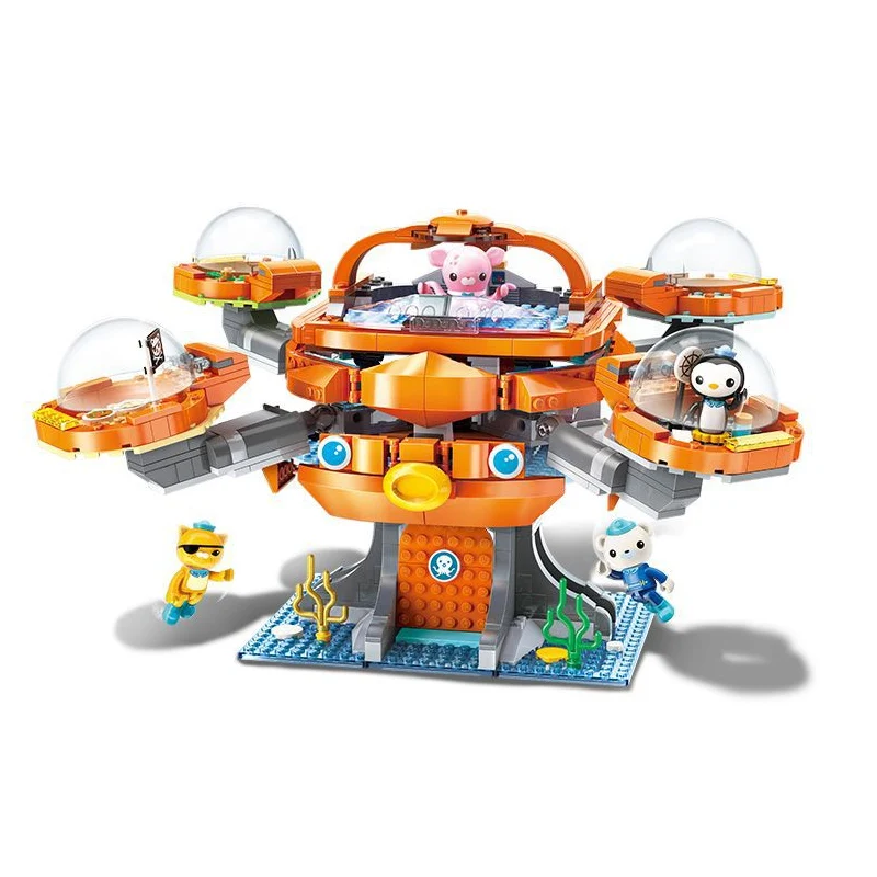 Подводная лодка маленькая Колонка игрушка совместимая Город Друзья DIY игровой