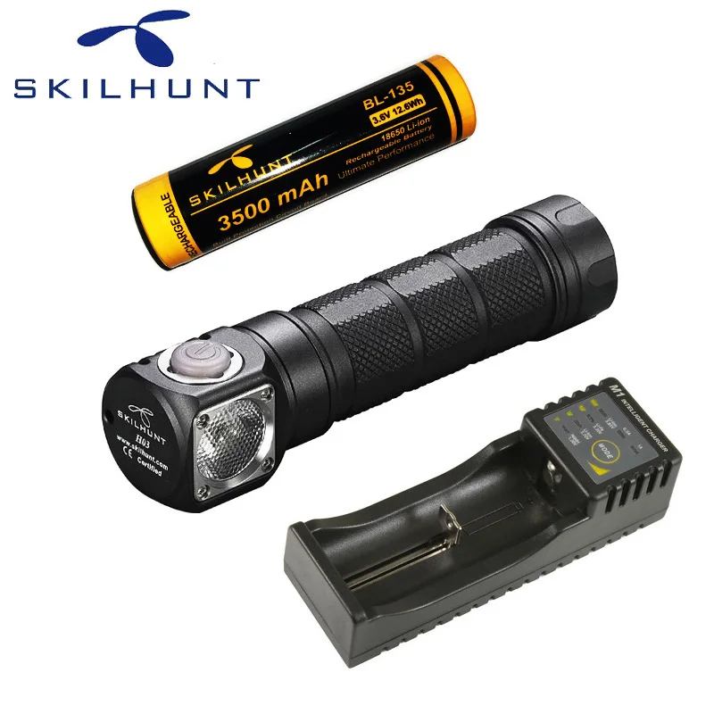 Skilhunt H03 Led fashlight Lampe Frontale Cree XML1200Lm фонарик для охоты, рыбалки, кемпинга+ повязка на голову+ аккумулятор+ зарядное устройство
