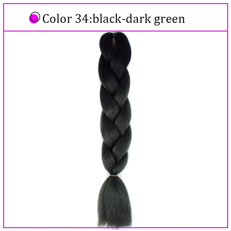 Yiyaobess Synthetic Ombre Braiding Hair Crochet Jumbo Braids Hair Extension 100g 24inch Black African Braids Pigtail Hair - Цвет: T1B/4/27