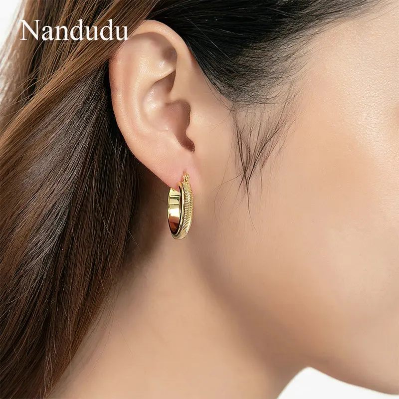 Nandudu модные большие серьги кольца для женщин золотой цвет ювелирные изделия