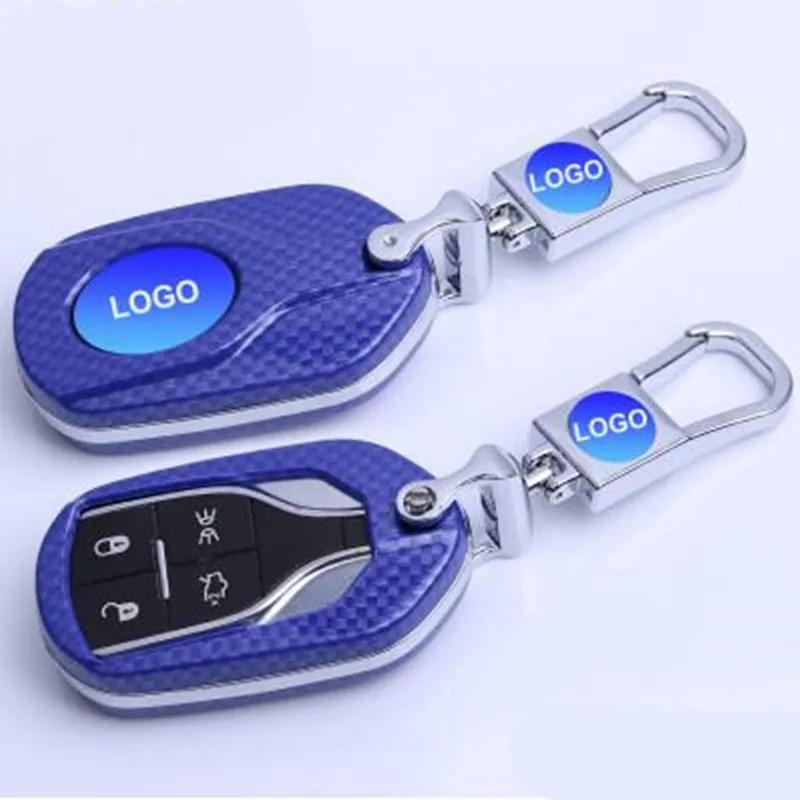 Новинка 2018 кольцо для автомобильного ключа из углеродного волокна Модный чехол