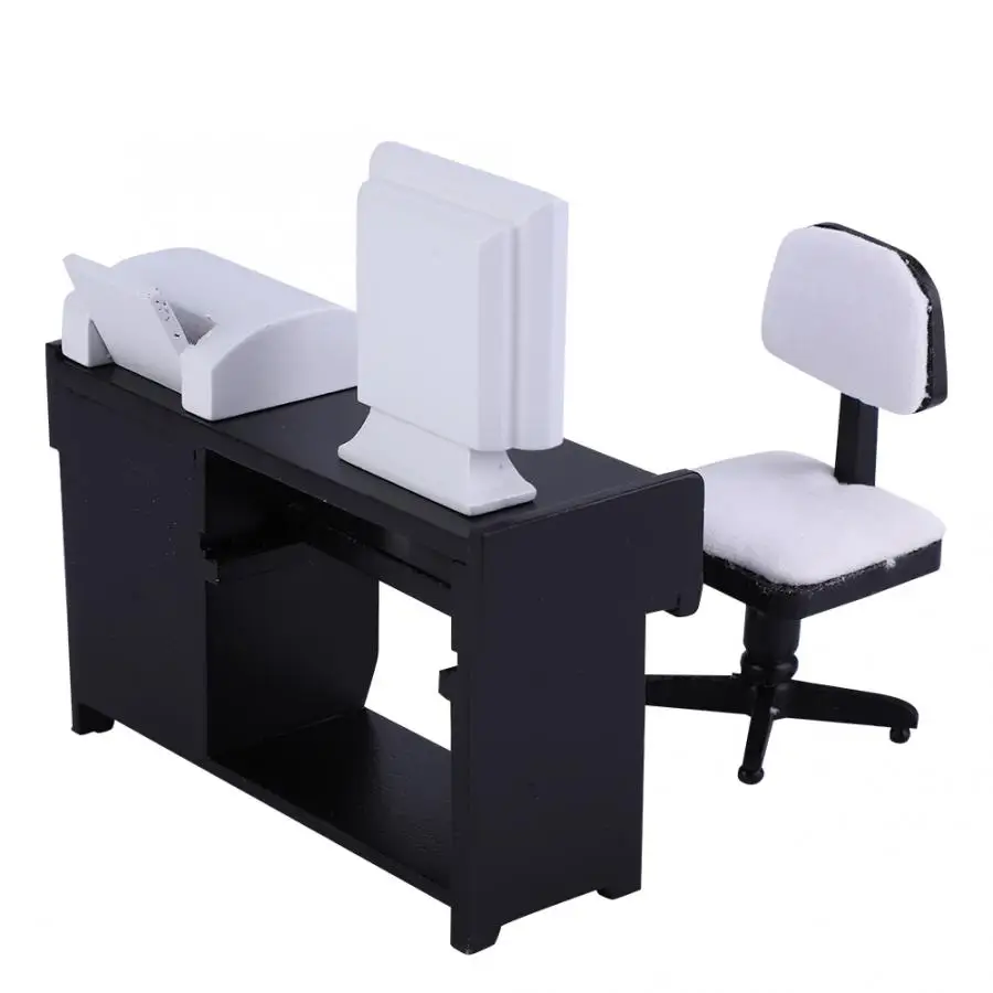 Кукольный дом Моделирование деревянный компьютерный стол стул принтер