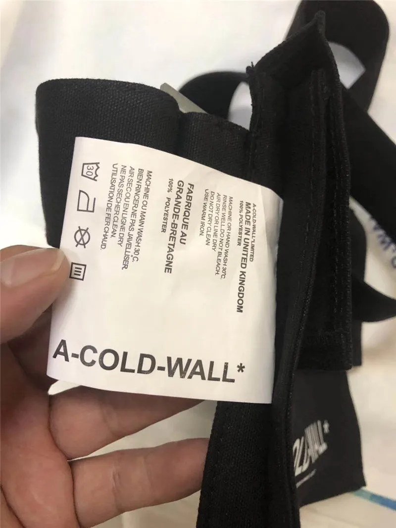 A-COLD-WALL ACW поясная сумка для мужчин и женщин 1:1 высокого качества A-COLD-WALL металлические кнопки холодные настенные рюкзаки