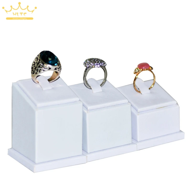 

3pcs/lot Tower Style Ring Stand Jewelry Display Showcases Jewellery Holder For Rings Leather Velvet 4 Color