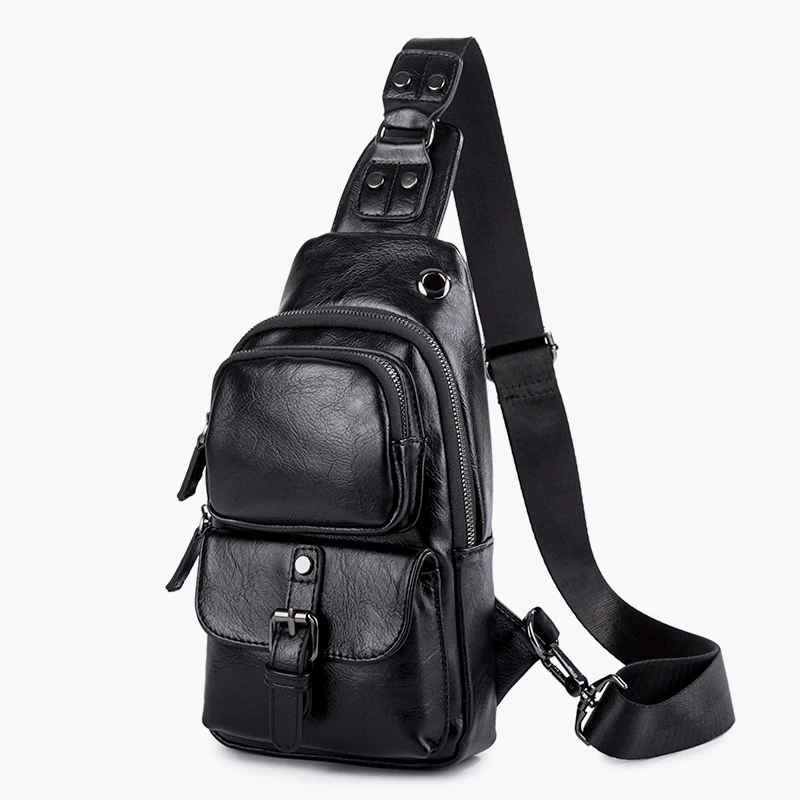 

Influx male street leather chest bag personality multi-pocket bag back riding sports bags trend fashion mobile phone pack