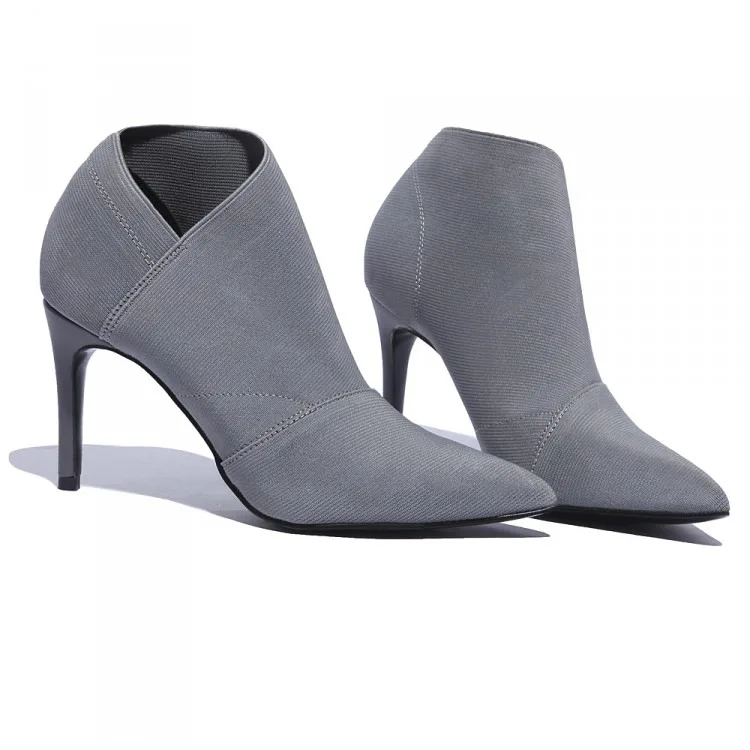 Hot Sale Europe And America Pointed Toe High-Heeled Women's Boots Autumn Winter Fitted Women Female Single Shoes | Обувь