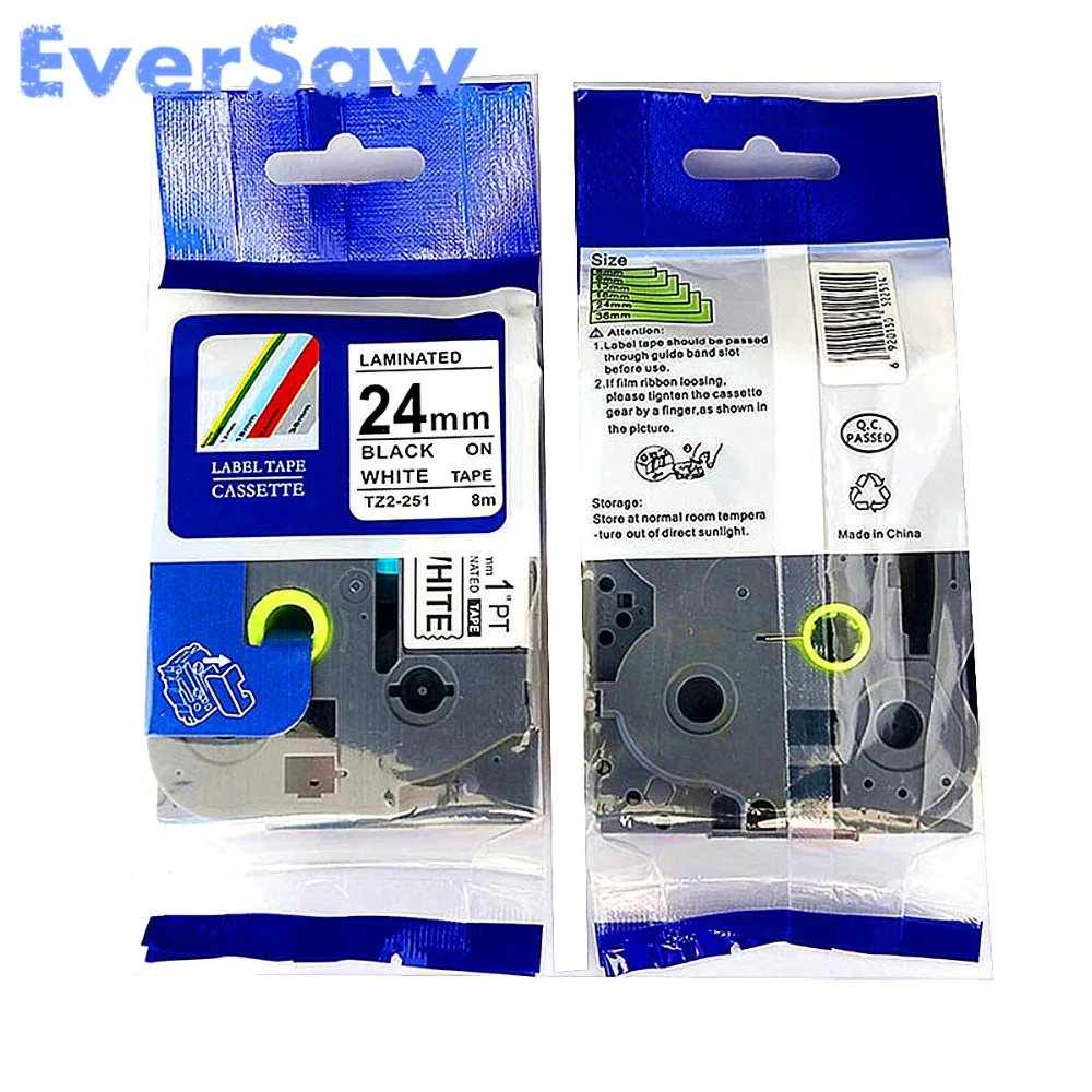 TZe-251 tze251 tz251 tze 251 24 мм черный на белом tz лента совместимый Брат ленты p сенсорный