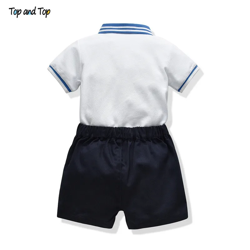 Футболка с вышивкой и шорты для мальчиков