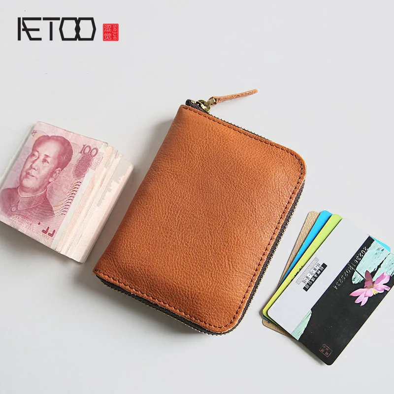 AETOO новый маленький кошелек мужской короткий Мужской и женский корейский на