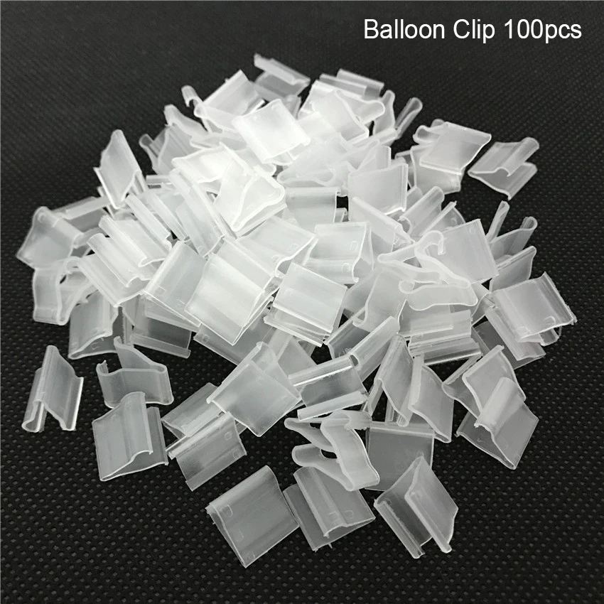 100pcs Balloon Clips Баллоны и аксессуары пластиковая цепочка для воздушных шаров Шар АРКА свадебное украшение день рождения украшения фон шар колонна - Цвет: 100pcs Balloon Clips
