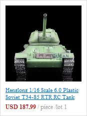 2,4G Henglong 1/16 зеленый 6,0 Пластик Ver советский T34-85 RTR радиоуправляемая модель танка 3909 TH12925