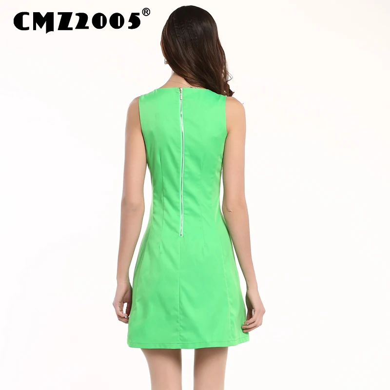 Летнее однотонное платье трапеция без рукавов из полиэстера на бретелях большие