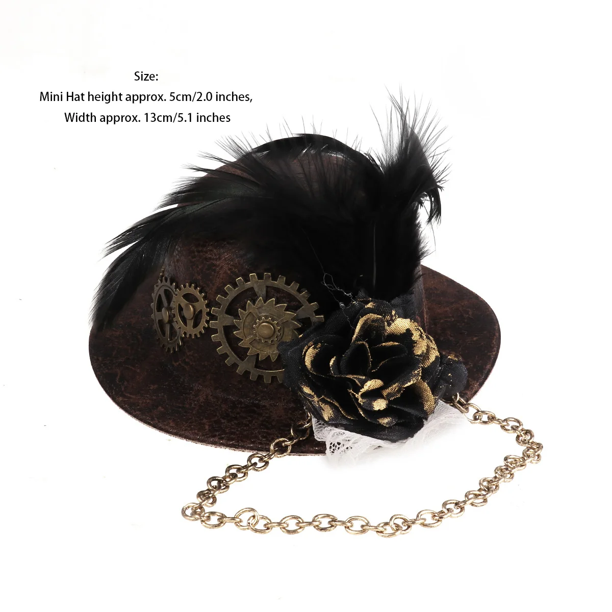 Мини топ в викторианском стиле головной убор стимпанк викторианской готики для