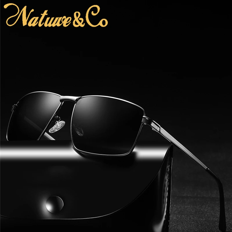 

Natuwe&Co Retro Metal Polarized Sunglasses Men Driving Vintage Frame Sun Glasses UV400 57-44-22-135 mm
