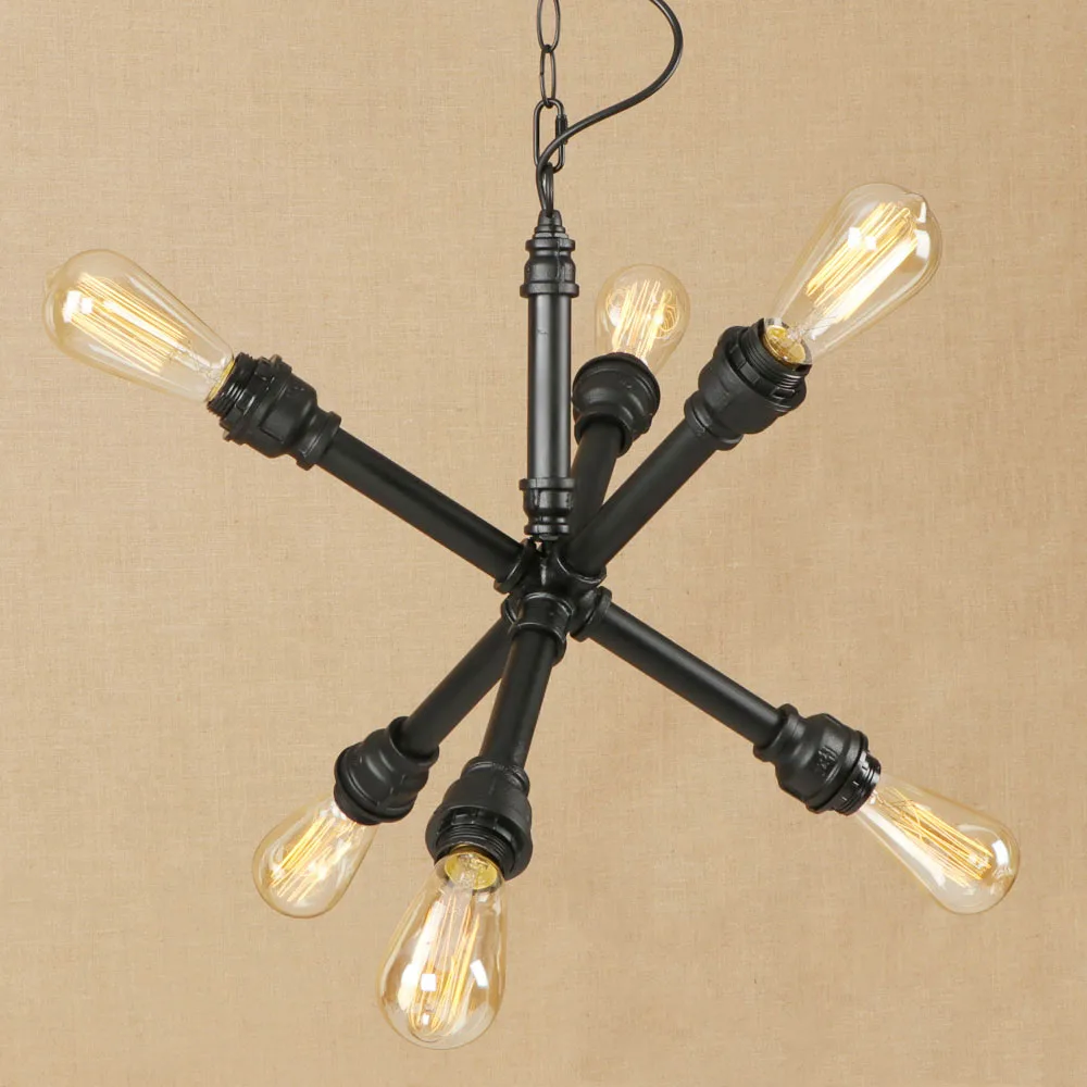 Винтажный подвесной светильник в стиле арт деко с железной росписью