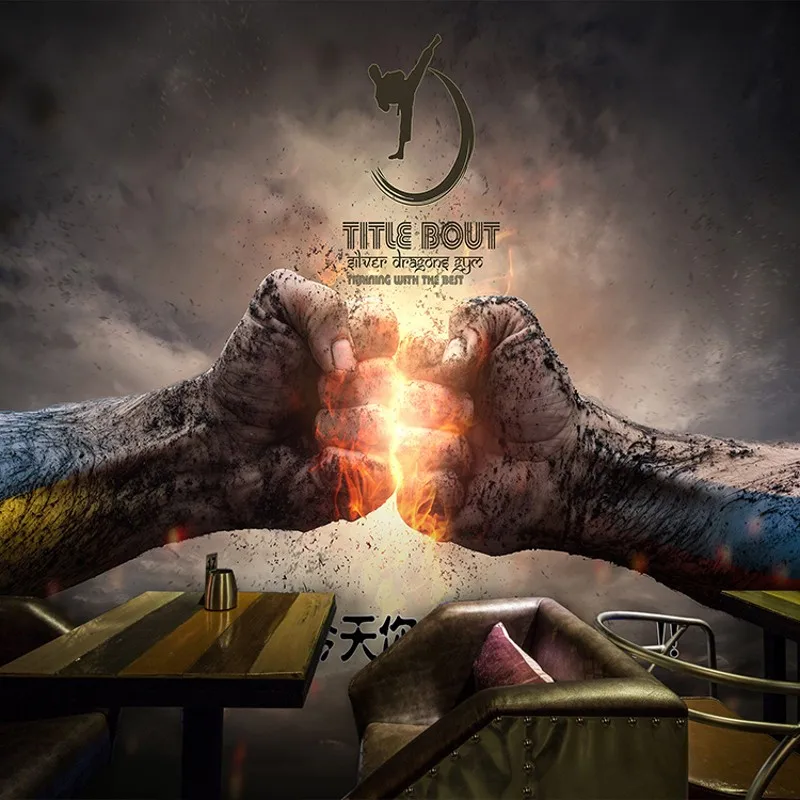 Фотообои для занятий боксом на заказ индивидуальная тема художественные росписи