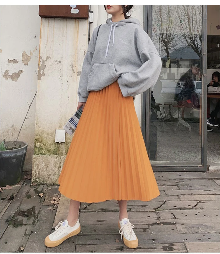 Женская юбка-миди SURMIITRO, красный черный цвет плиссированная школьная юбка с завышенной талией в корейском стиле для женщин