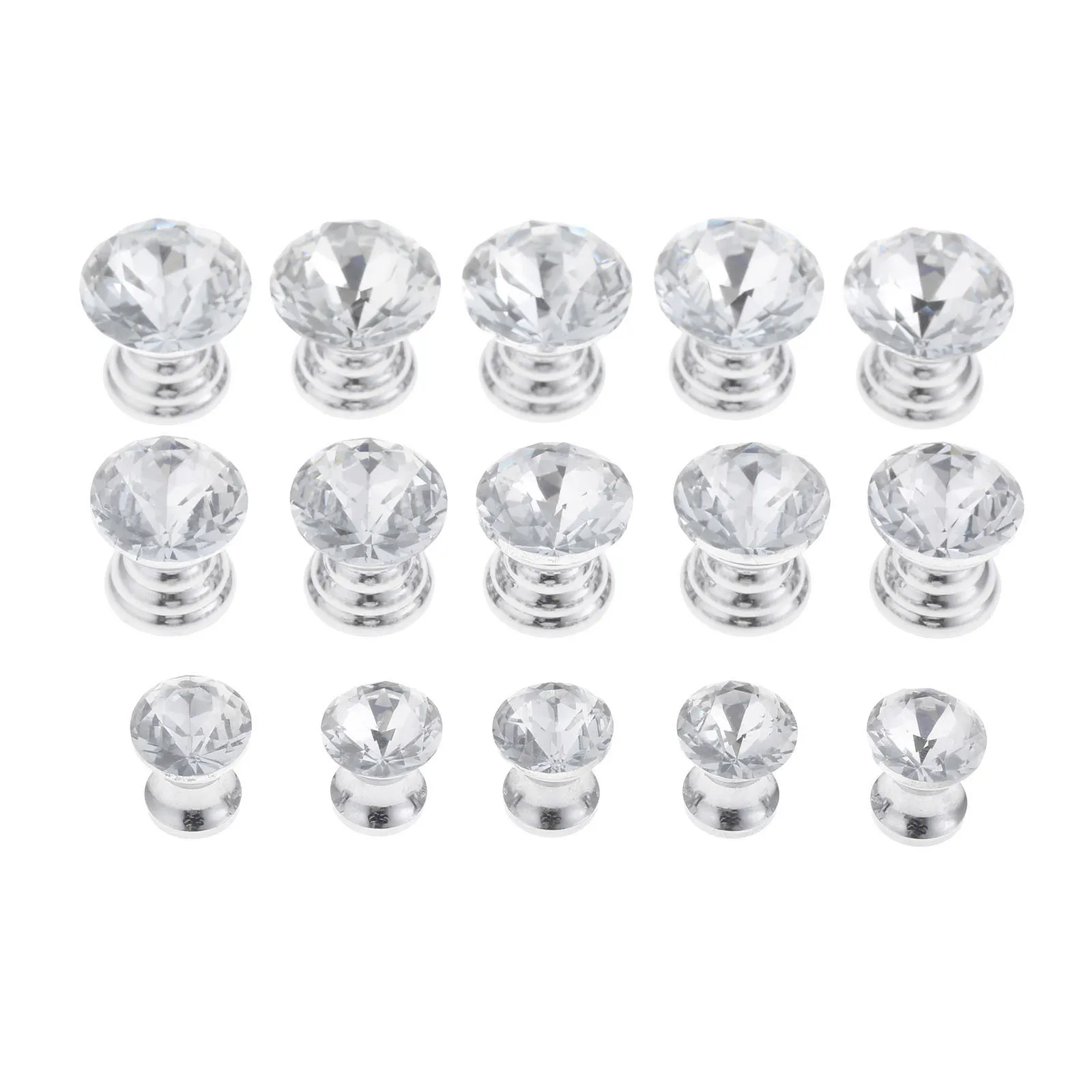 DRELD 5 шт 12/18/20mm четкие ювелирные изделия из хрусталя подарок ящик ручка мебельная фурнитура Ручка для шкафа потянуть Home Decor