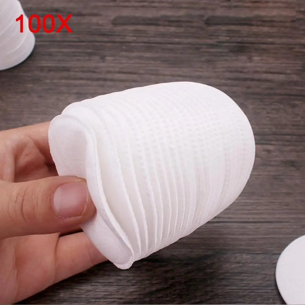 100pcs cotton pads Держатель для хранения косметики коробка для хранения портативный хлопок колодки контейнер прозрачный акриловый Футляр ватные тампоны палочки косметический Органайзер - Цвет: 100pcs cotton pads