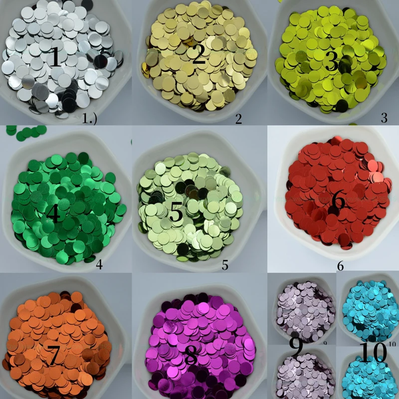 25g 6mm Flat Round Dot Shape PVC Loose Sequins For Crafts Paillettes Decoration Garment DIY Accessory wedding ornament confetti | Дом и сад