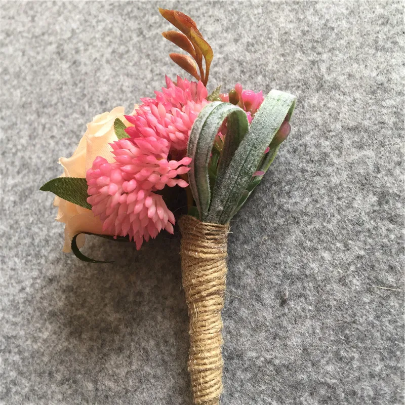 WeddingBobDIY светильник-розовая бутоньерка для жениха с отверстиями искусственные