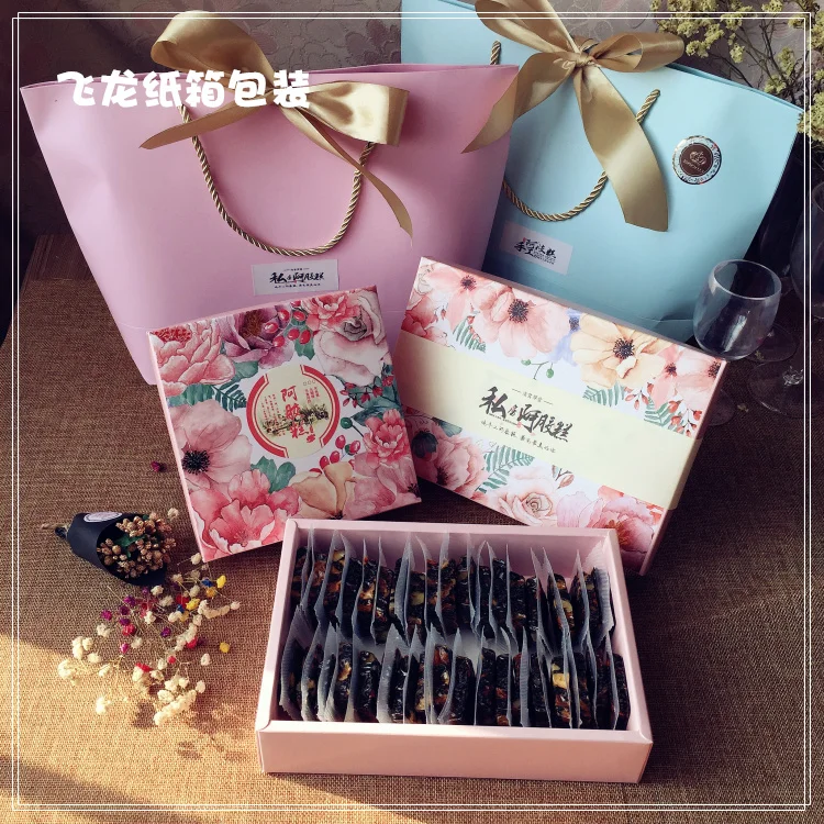 2 размера дизайнерская Подарочная коробка для вечеринки цветочный принт