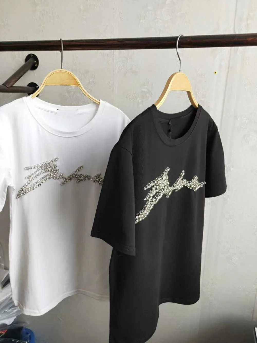 2019 Новая женская футболка с короткими рукавами сезон лето Новый Круглый воротник