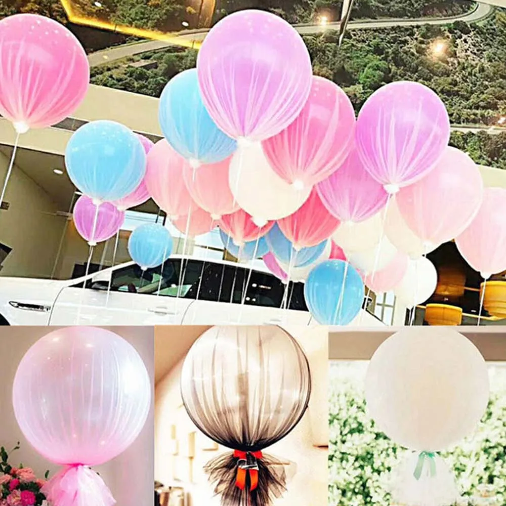 Diy 12 дюймов шар Тюль сетчатой ткани Airballoon Свадебные украшения сетчатая ткань для