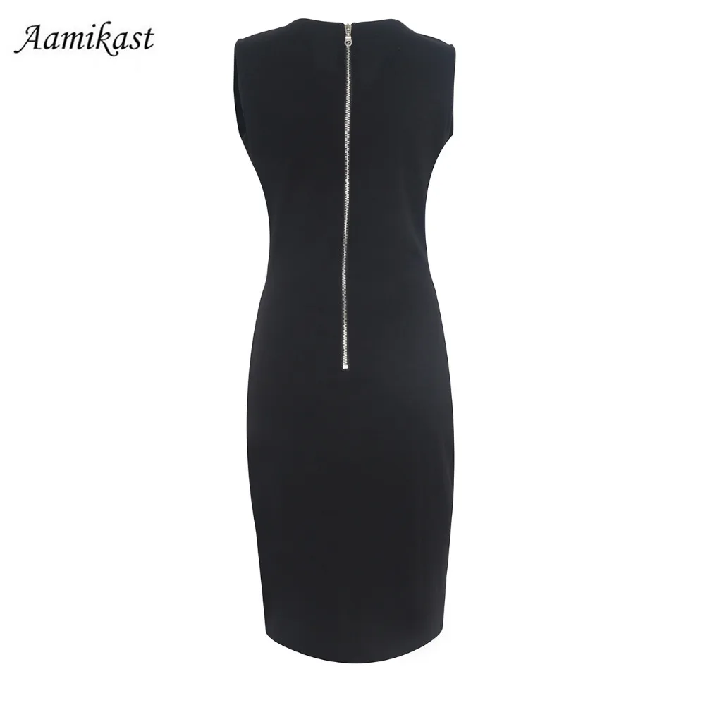 Женское вечернее платье-карандаш без рукавов с V-образным вырезом | Женская