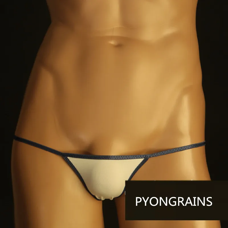 Мужские однотонные стринги модные бесшовные трусы танга высокого качества с Т