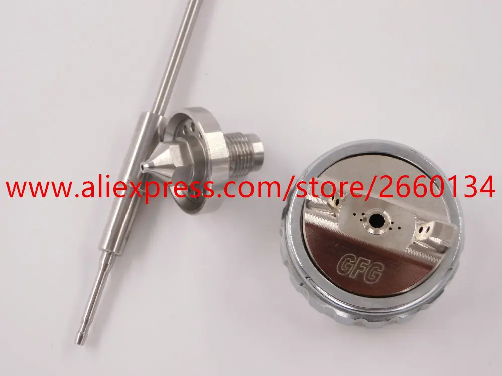 Wholesale and retail HVLP 1.3/1.4/1.8mm Needle,Nozzle and Flow cap Apply to GFG PRO and TT spray gunОптово-розничная HVLP 1.3 / 1.4 / 1.8mm Игла, Насадка и крышка потока Нанесите на распылитель GFG PRO и TT