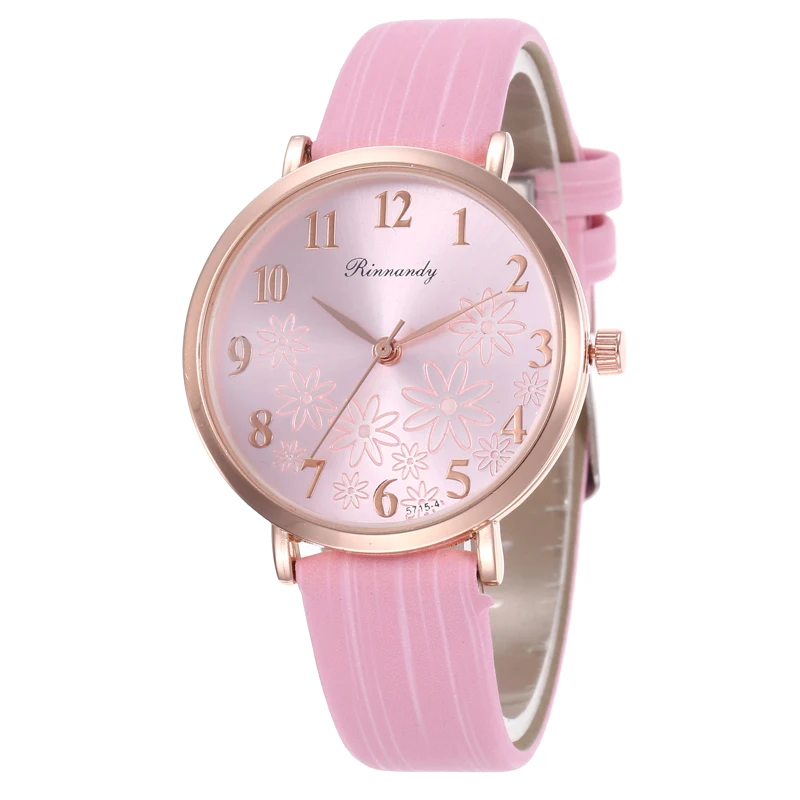 Женские Роскошные Кварцевые часы с кожаным ремешком женские повседневные