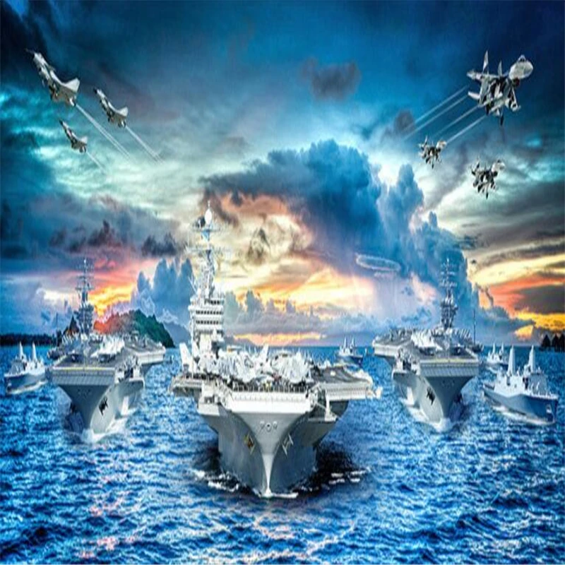 Большие пользовательские обои beibehang морская боевая группа военный фон настенная