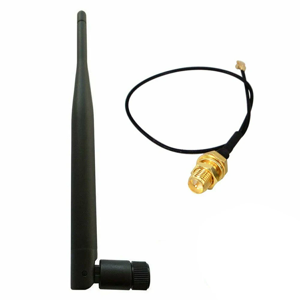 Новинка 2,4 ГГц WiFi антенна 5dBi RP-SMA антенна для беспроводного Wi-Fi роутера с 21 см PCI U. FL IPX к SMA Мужской кабель
