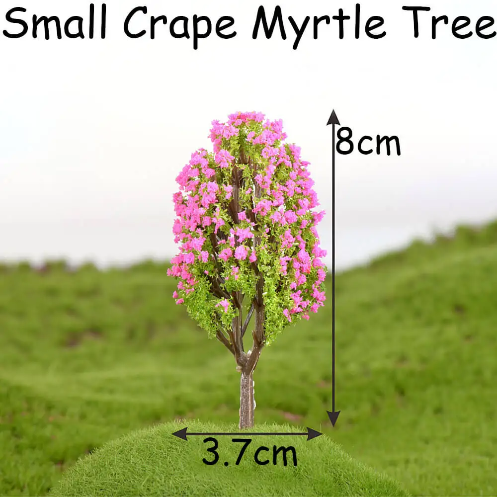 small crape myrtle 1 шт. садовые украшения мини дерево Фея миниатюры микро пейзаж смолы ремесла фигурка бонсай сад украшения для террариума - Цвет: small crape myrtle