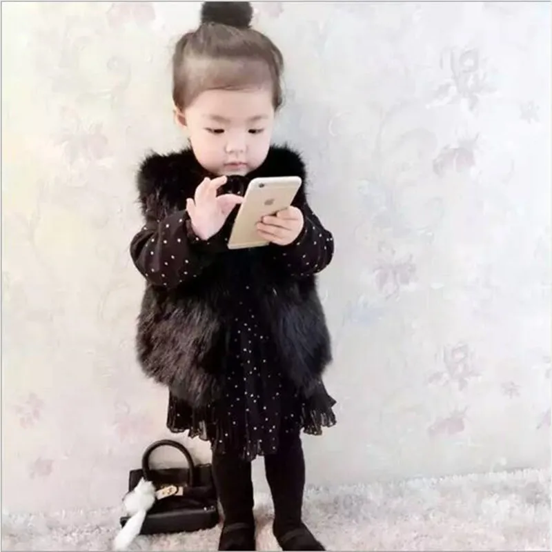 Коллекция 2018 года осенне зимний новый детский жилет из искусственного меха