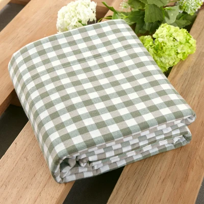 plaid e 1 шт., простыня из стираного хлопка, домашняя простыня в клетку/полоску, однотонная, мягкая, двойная/полная/queen/King size - Цвет: plaid e