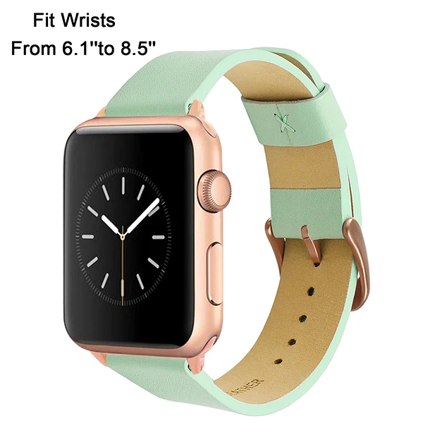 Ремешок из натуральной воловьей кожи для часов iWatch Apple Watch 38 мм 40 мм 42 мм 44 мм серии 5 4 3 2 1 ремешок стальной застежка ремешок браслет