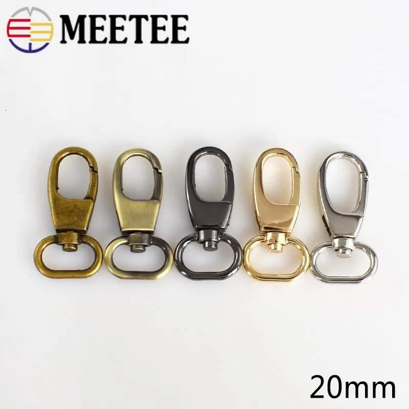Meetee 20/26 мм металлическая застежка-лобстер поворотные карабины Buckels для мешок на карабине зажим ошейник пряжки ювелирные изделия DIY аксессуары F1-28