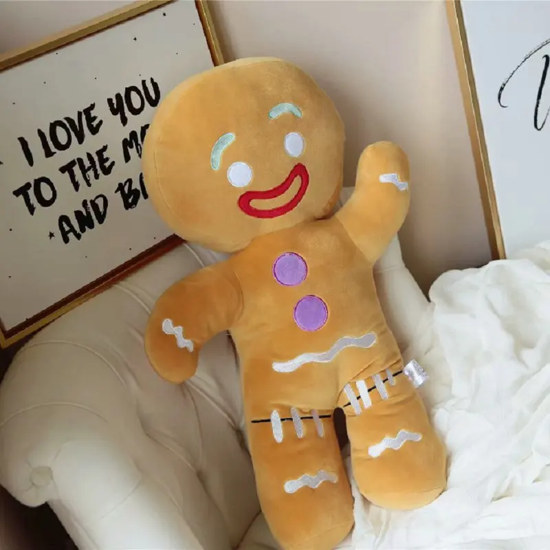 

yesfeier 30-60cm Cute Gingerbread Man Plush toys stuffed Cloth doll Christmas gift For Chlidren