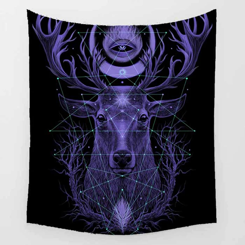 3 Единорог гобелен солнце Ночь Луна водопад настенный декоративный домашний, мебельно-декоративная ткань большой прямоугольник спальня настенный гобелен - Цвет: 3