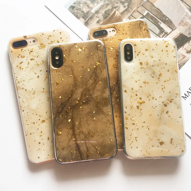 Золотой блеск фольги Мрамор Вен Чехол для телефона iPhone X Xs Xsmax XR 6 S 7 8 Plus xs случаи