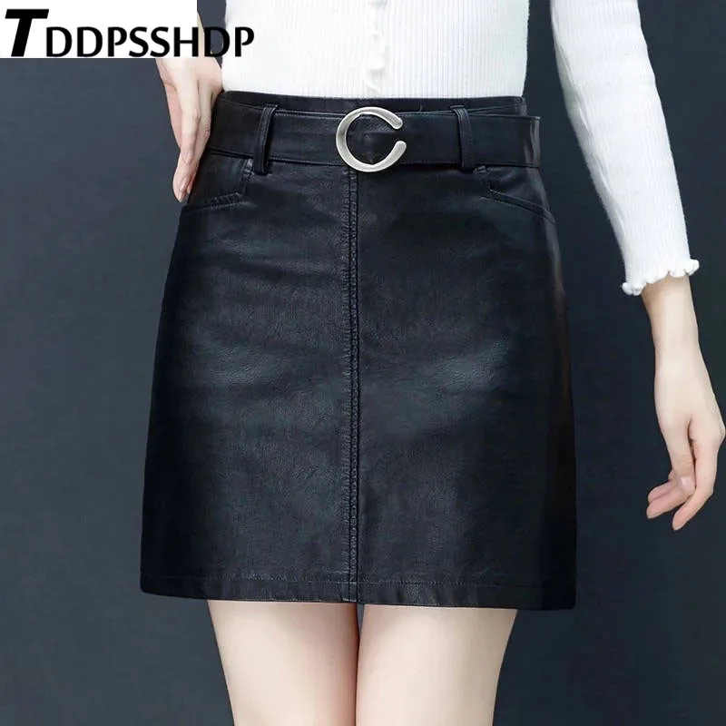 Женская юбка из искусственной кожи хорошего качества новинка 2019 Весенняя