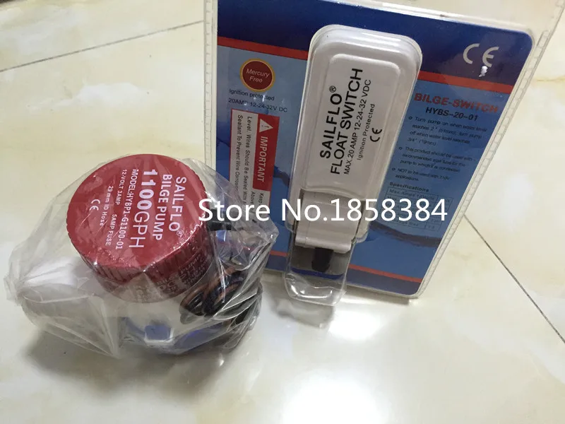 Трюмный насос 1100GPH с Поплавковым выключателем 12 В мощный судовой Электрический