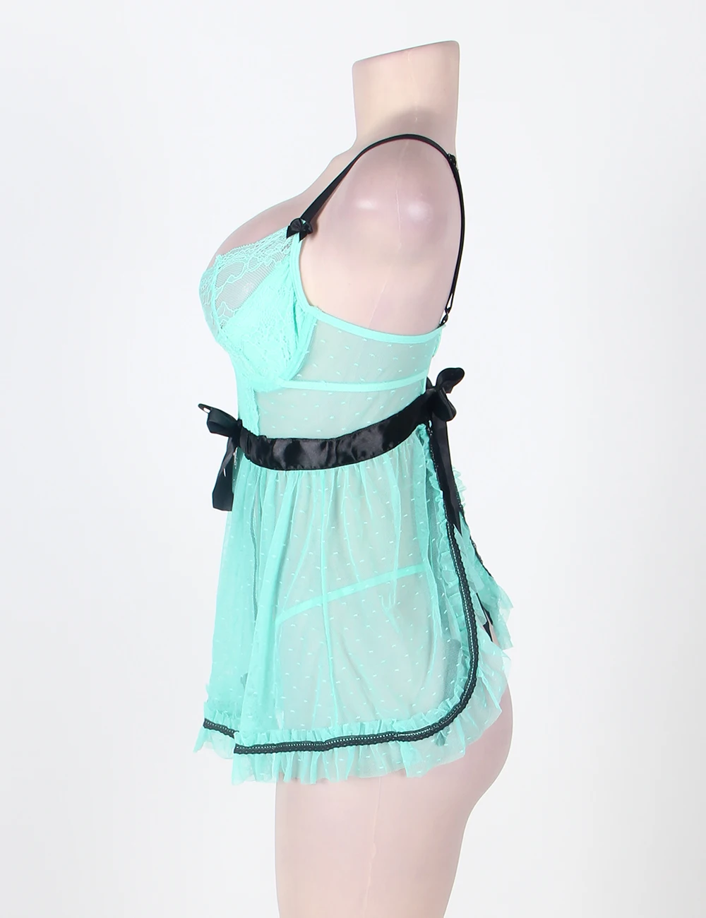 Comeondear Sous Vetement Femme, сексуальный, с узором в горошек, Nuisette Grande Taille, сексуальный RJ80198, экзотический, сексуальный, магазин размера плюс, Seksi Babydoll