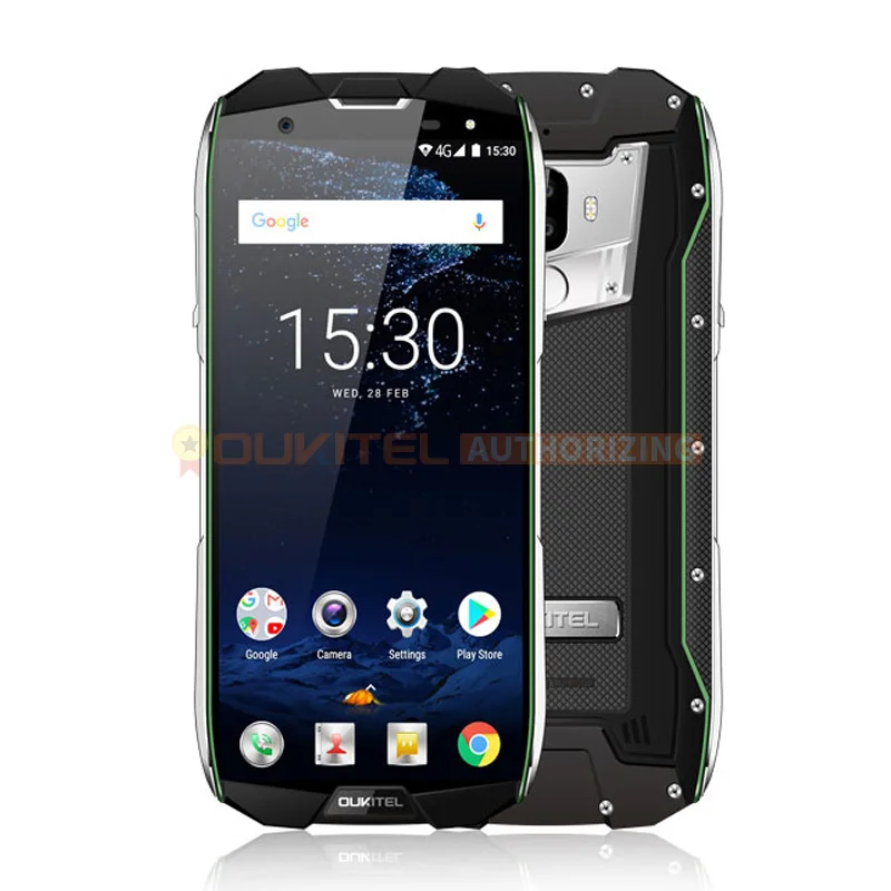 Oukitel WP5000 IP68 водонепроницаемый прочный смартфон 5," 18:9 полноэкранный Восьмиядерный 6 ГБ 64 Гб 16 МП Двойная камера Сотовый телефон - Цвет: Green