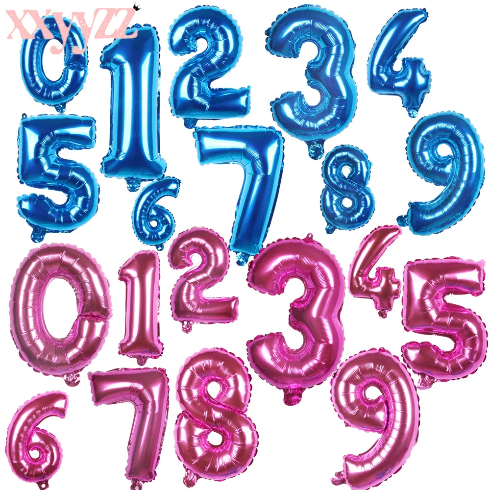 XXYYZZ 16 дюймов Количество воздушных шаров Baby Shower гелиевый воздушный шар из фольги