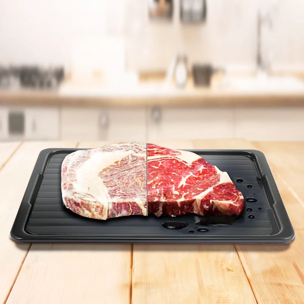 Бытовая металлическая тарелка для разморозки лоток разделочная доска домашний