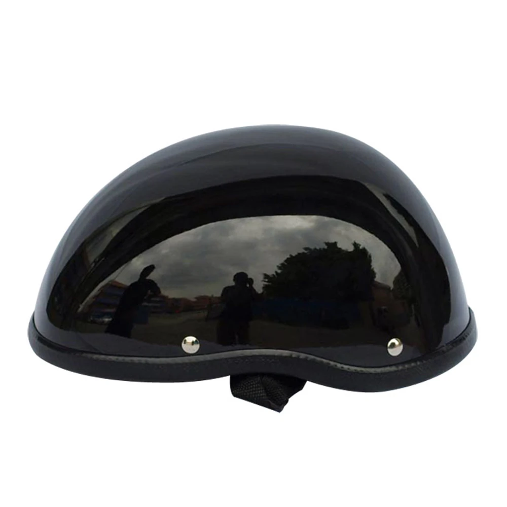Классический Новый шлем из стеклопластика мотоциклетный немецкий черного цвета - Фото №1
